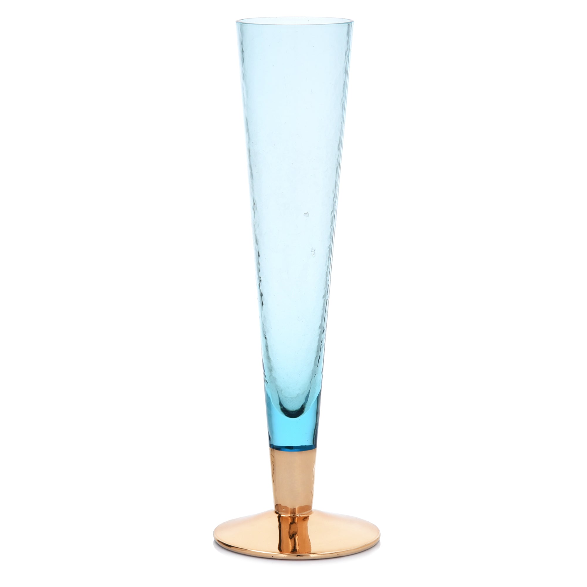 Set of Four Colored Champagne Flutes
