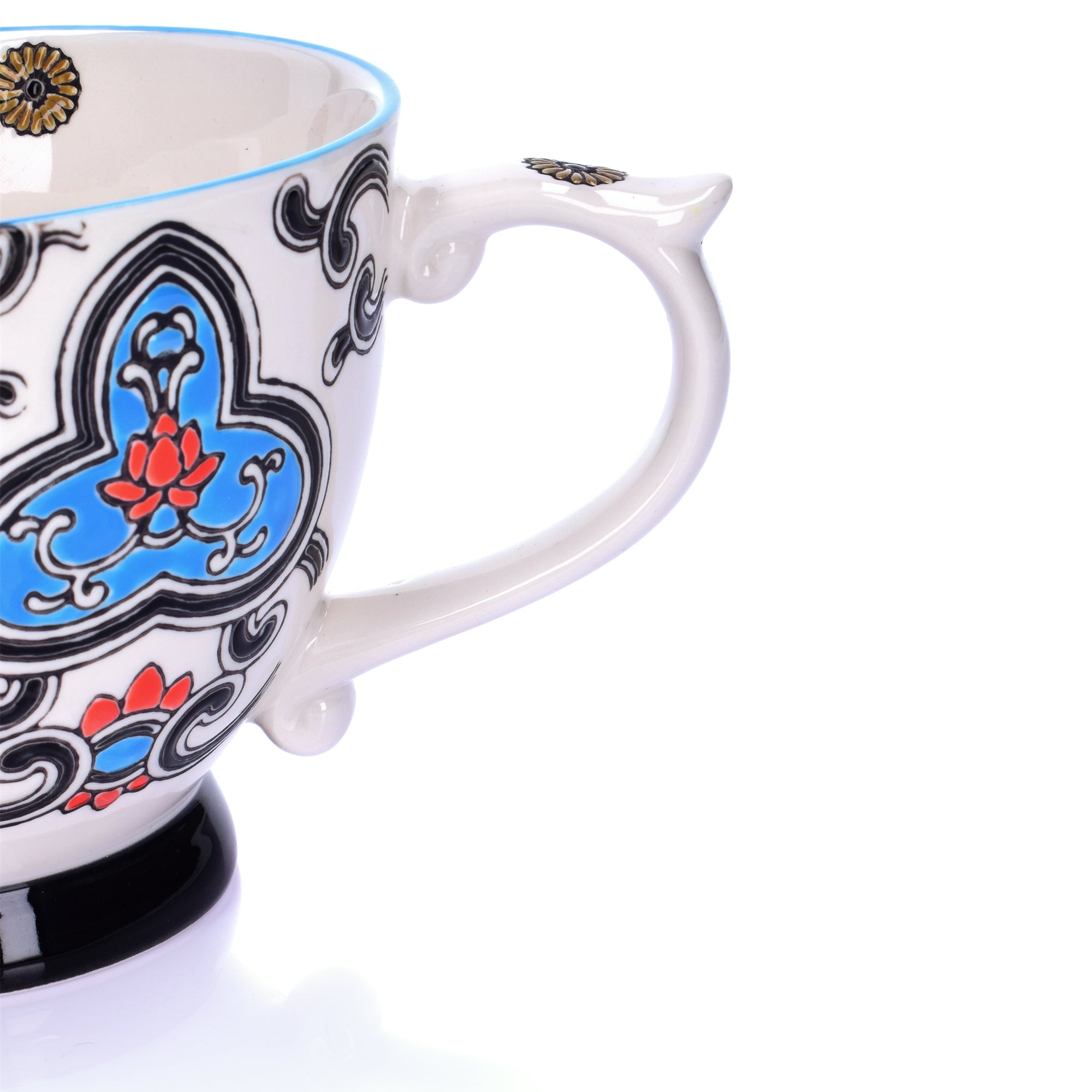 13-OZ Andalusia Inspired Porcelain Mug with Rich Colors