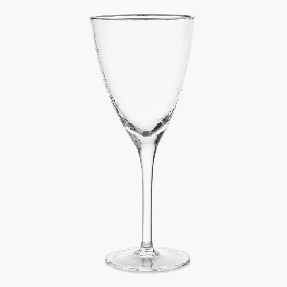 12-Oz Stemmed Textured Wine Glass - Set of Four