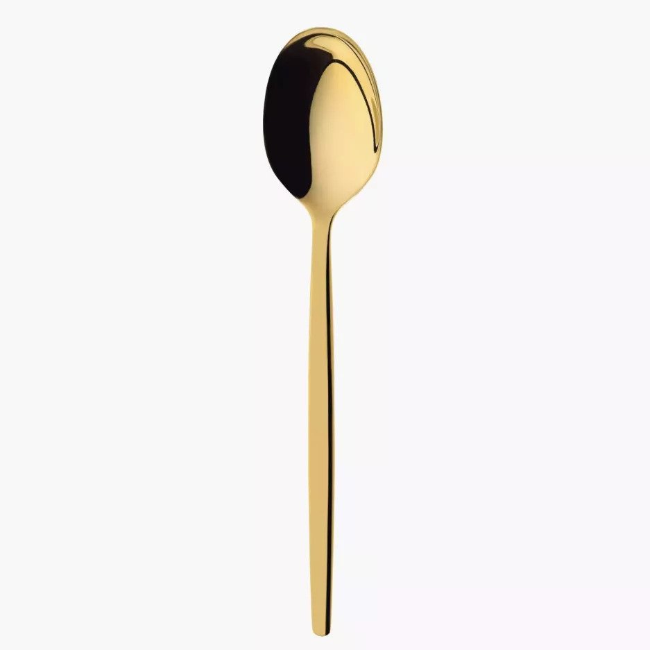 Gold Colored Stainless Steel Teaspoon - Set of Twelve