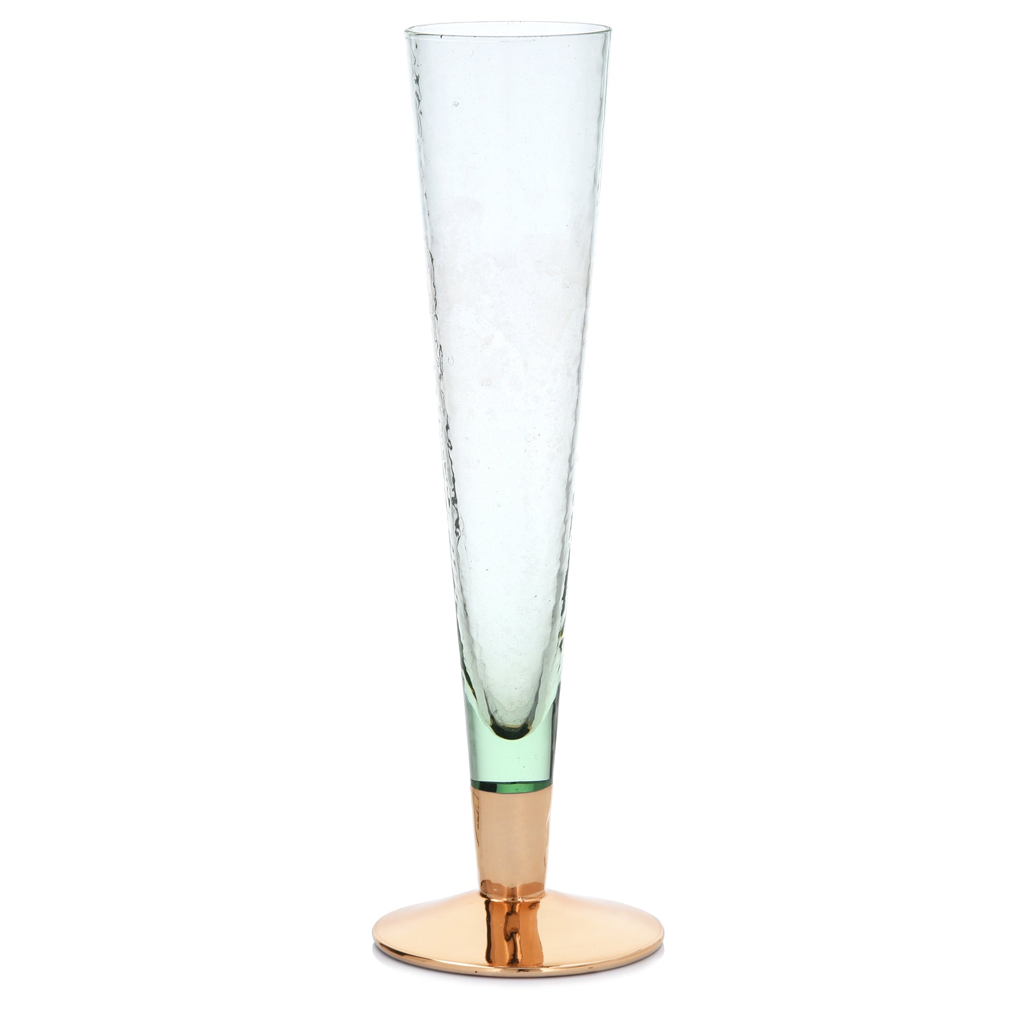 Set of Four Colored Champagne Flutes