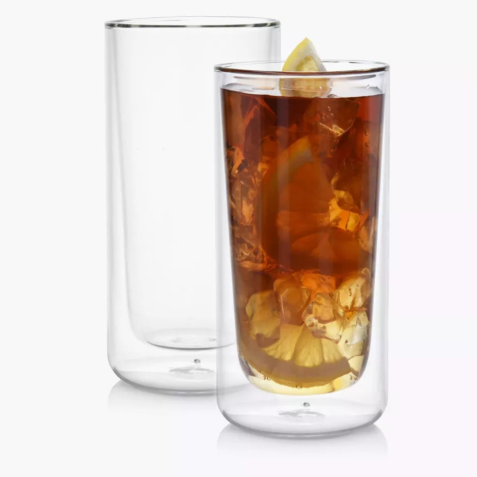 Set of Two Thermal Drinking Glasses - 16 Ounces