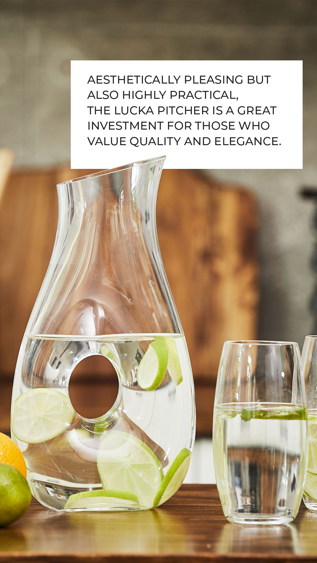 Elegant Clear Glass Pitcher with 1.5 Liter/50 Ounce Capacity