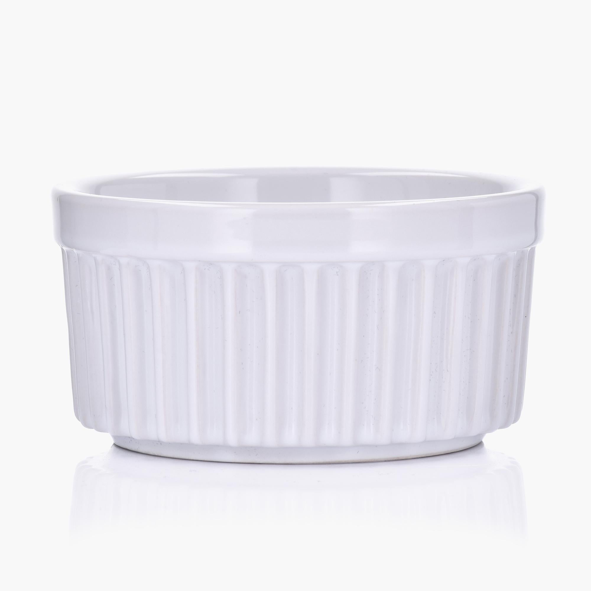 4-Inch White Ceramic Ramekin