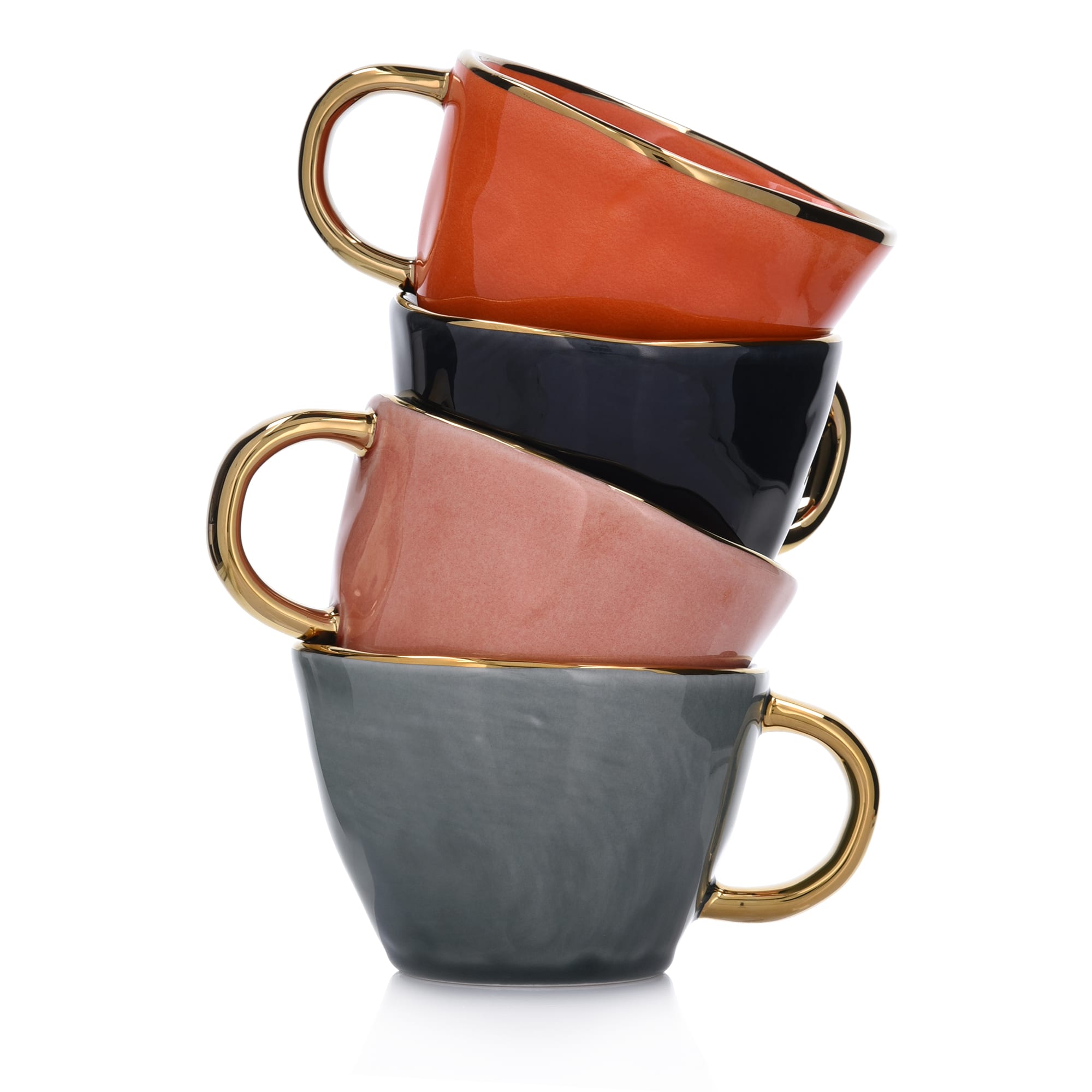 10-OZ Salmon Stoneware Mug - Set of Four
