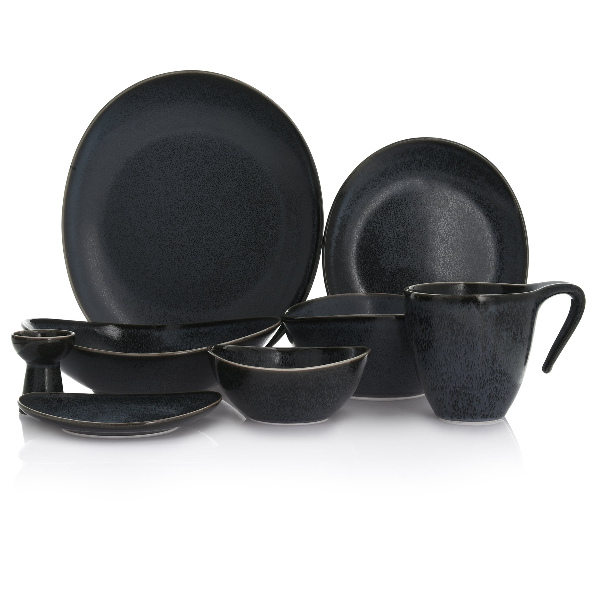5-OZ Black Porcelain Cup & Saucer Set