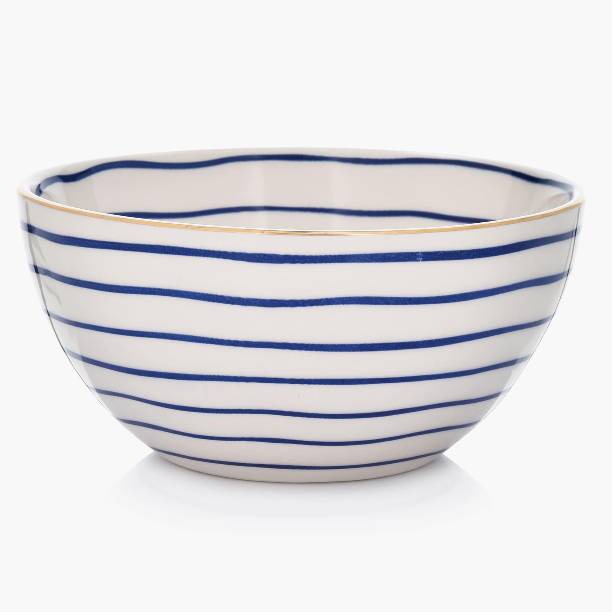 16-OZ Striped Stoneware Bowl - Set of Four