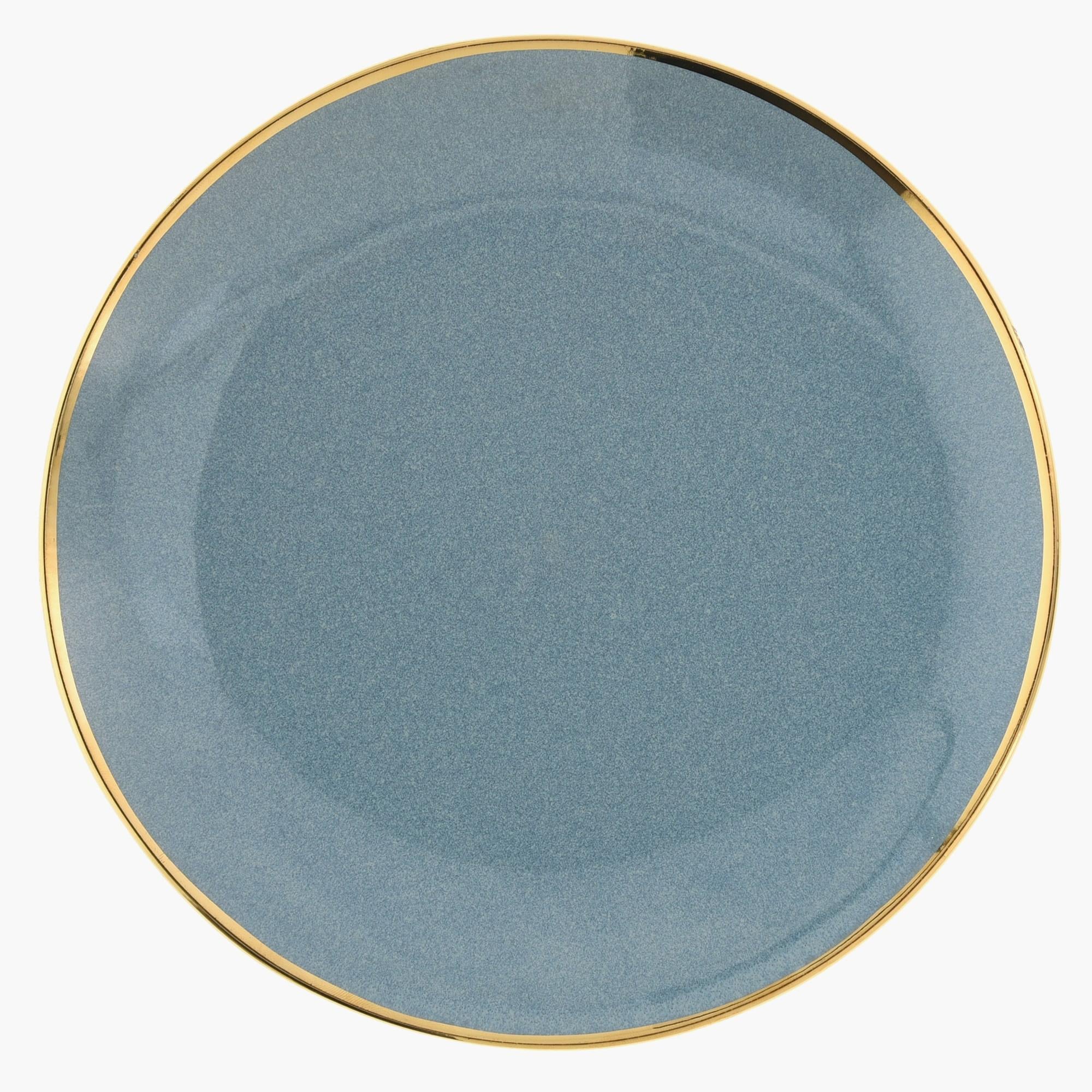 8-Inch Green Stoneware Plate - Set of Four