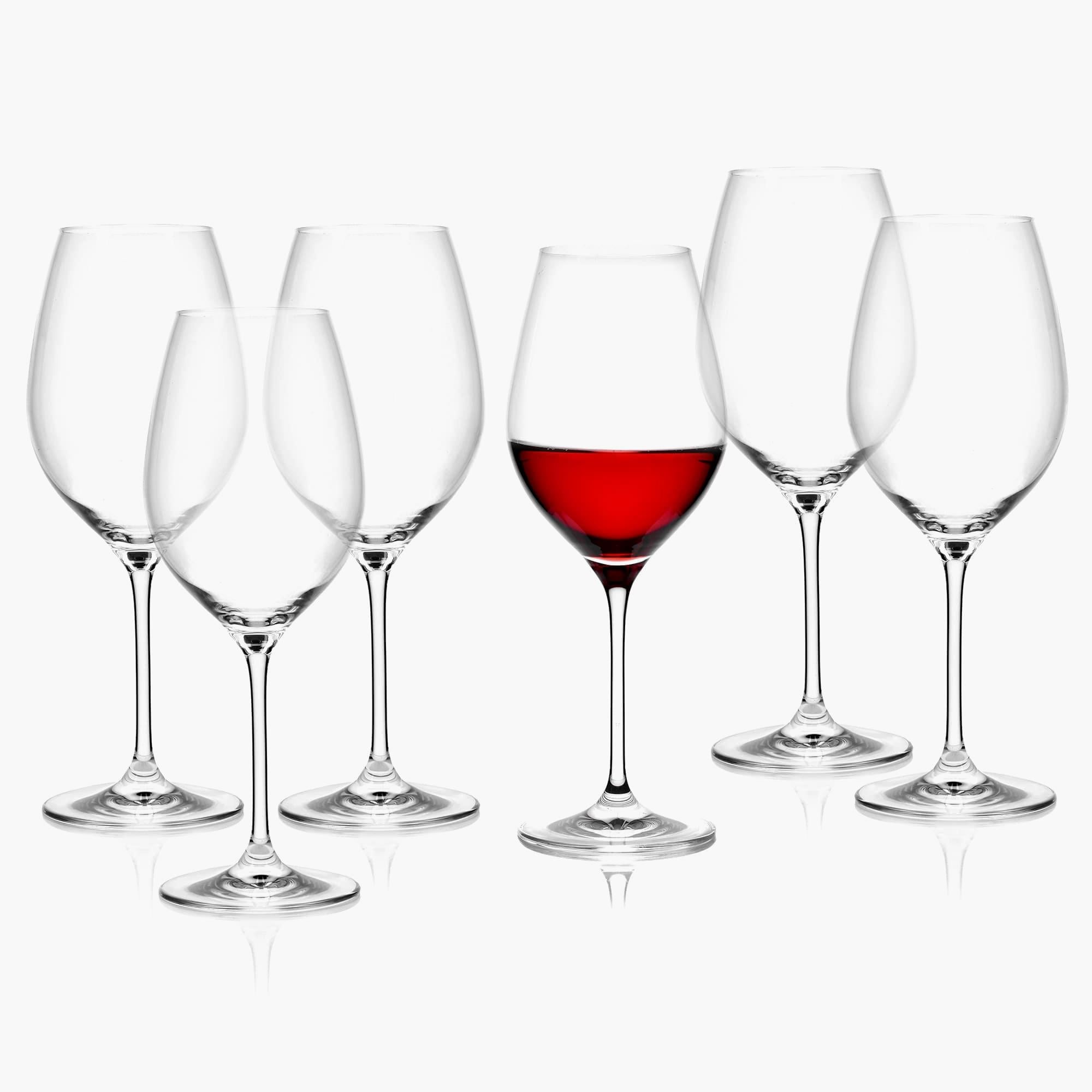 Set of Six 18-OZ Red Wine Glasses