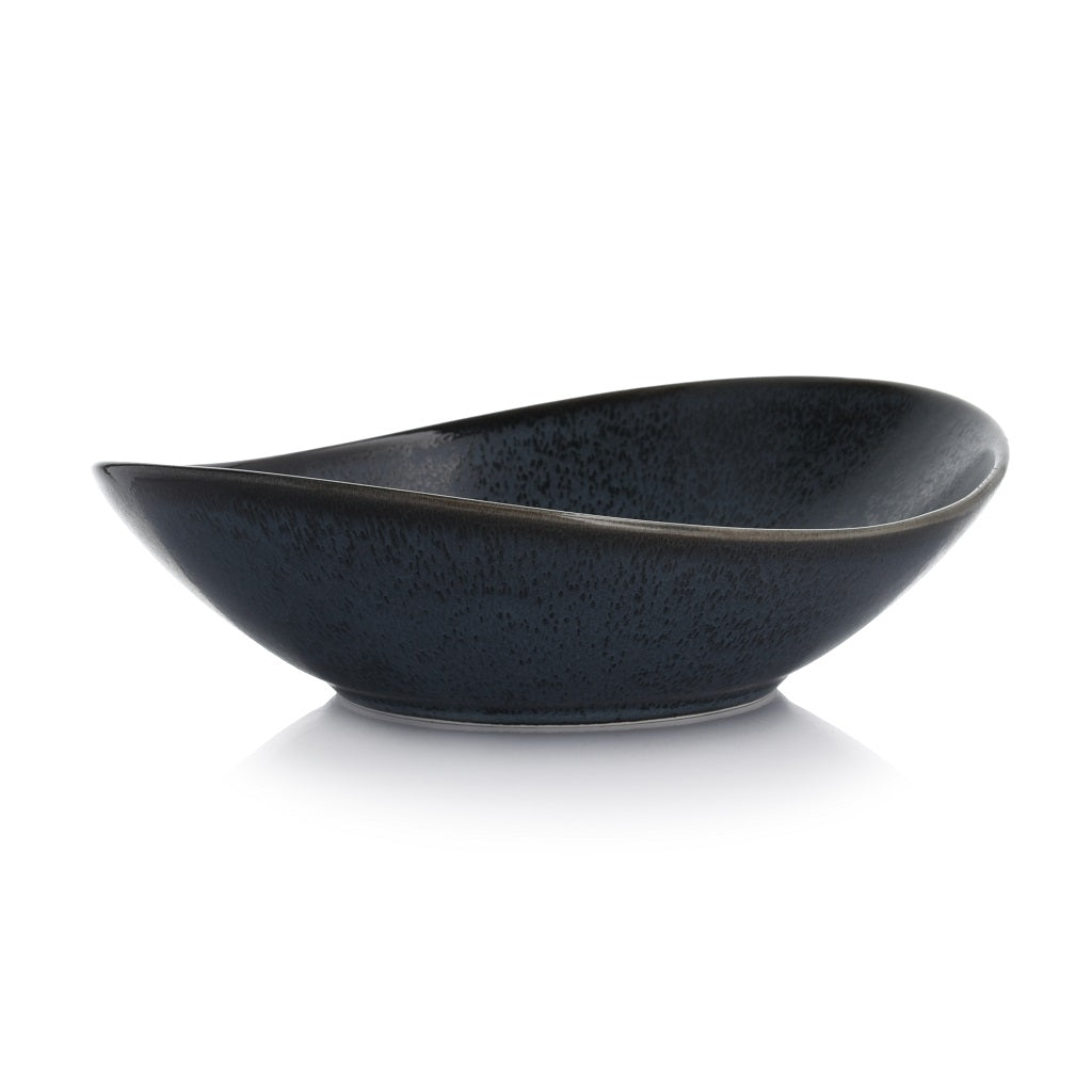 9-Inch Black Porcelain Bowl - Set of Six