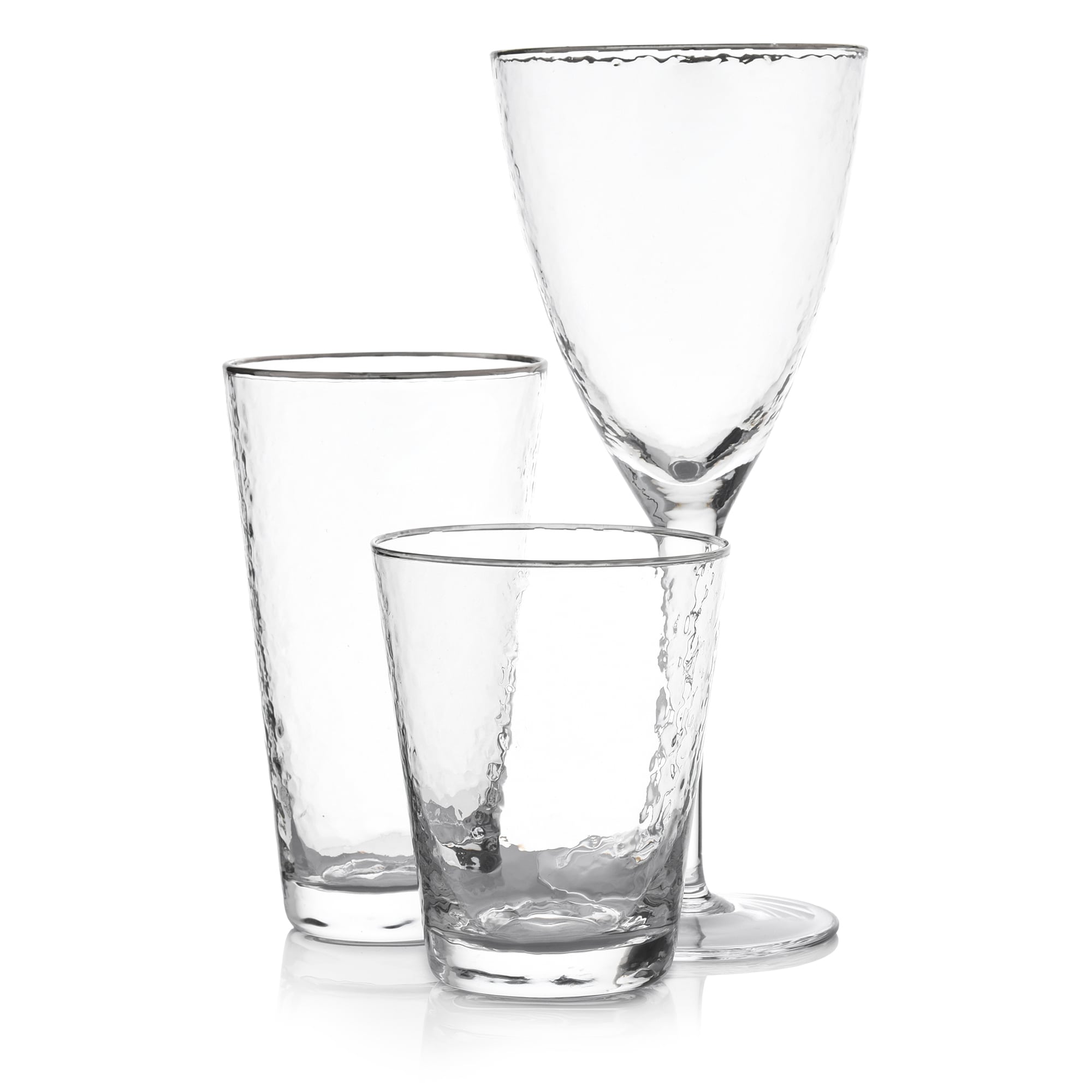 12-OZ Textured Drinking Glass - Set of Four