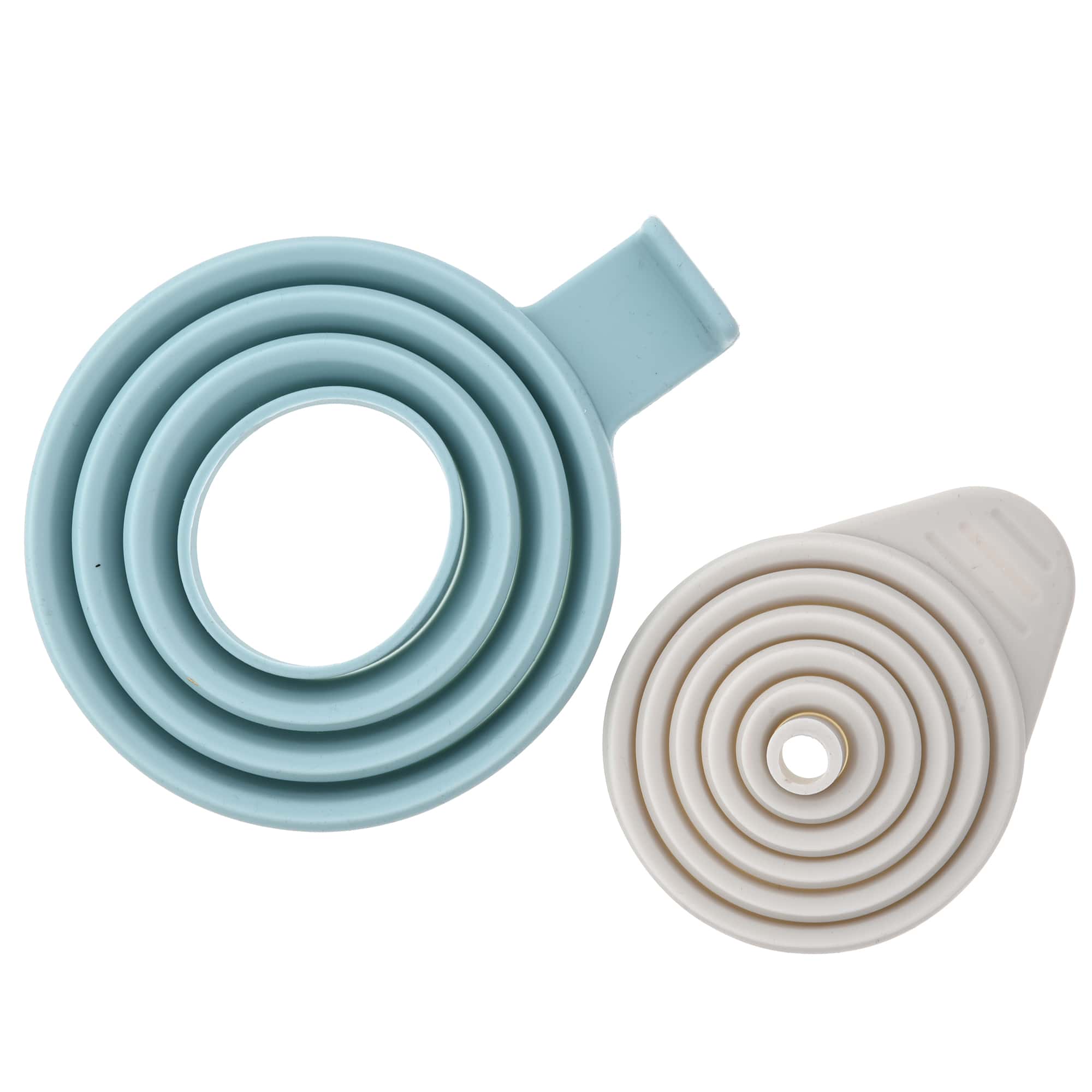 Set of Two Collapsible Silicone Funnels