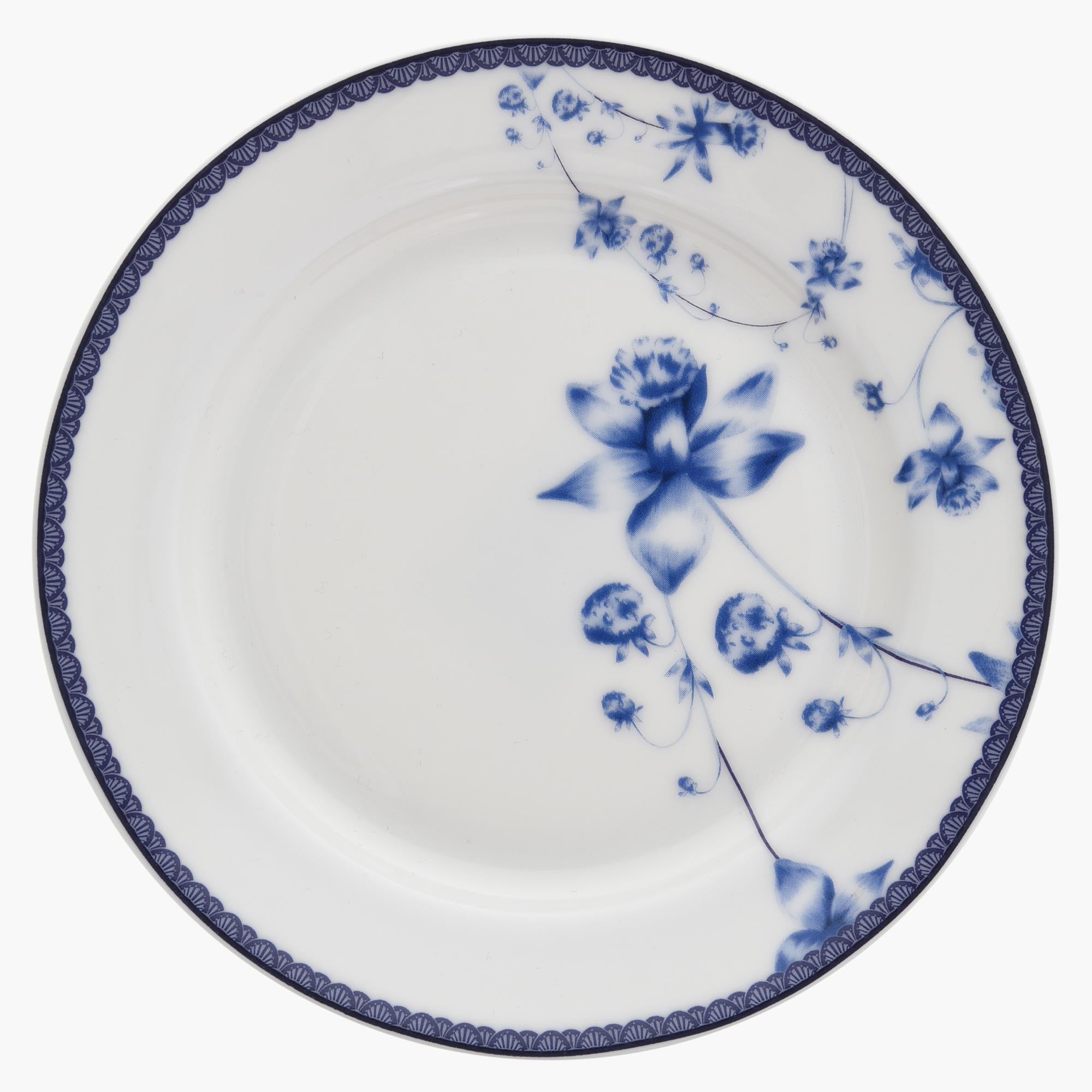 6-Inch Floral Porcelain Plate - Set of Six
